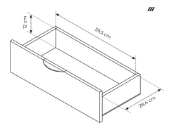 Cómoda, roble Dunin combinado con negro, 163,2 x 81,2 x 38 cm