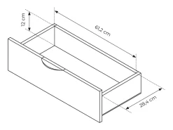 Cómoda, roble Dunin combinado con negro, 195,2 x 81,2 x 38 cm