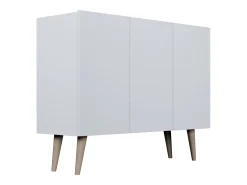 Cómoda Rolia 3 puertas 120 cm-Color Blanco