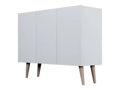 Cómoda Rolia 3 puertas 120 cm-Color Blanco