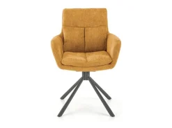 Cómodo sillón giratorio de diseño en tejido amarillo Edge