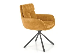 Cómodo sillón giratorio de diseño en tejido amarillo Edge