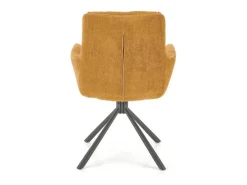 Cómodo sillón giratorio de diseño en tejido amarillo Edge