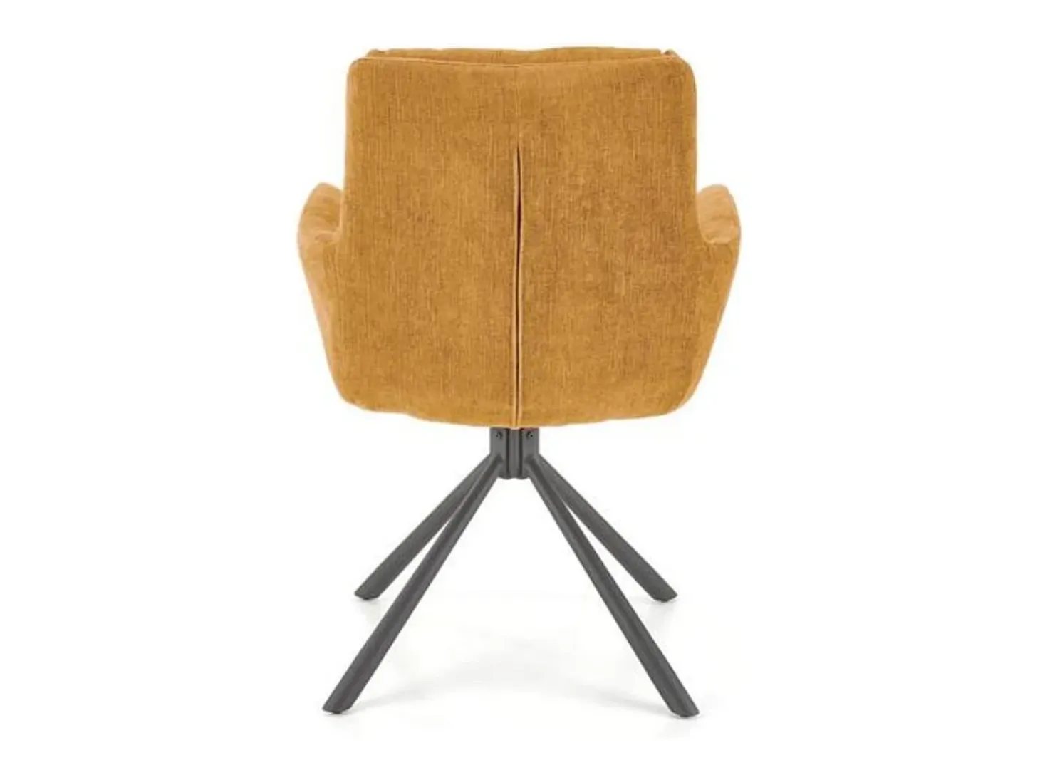 Cómodo sillón giratorio de diseño en tejido amarillo Edge