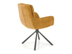 Cómodo sillón giratorio de diseño en tejido amarillo Edge