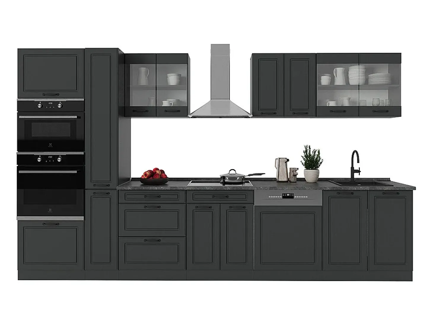 Cocina antracita casa de campo/antracita 350x60x81.6 r-line