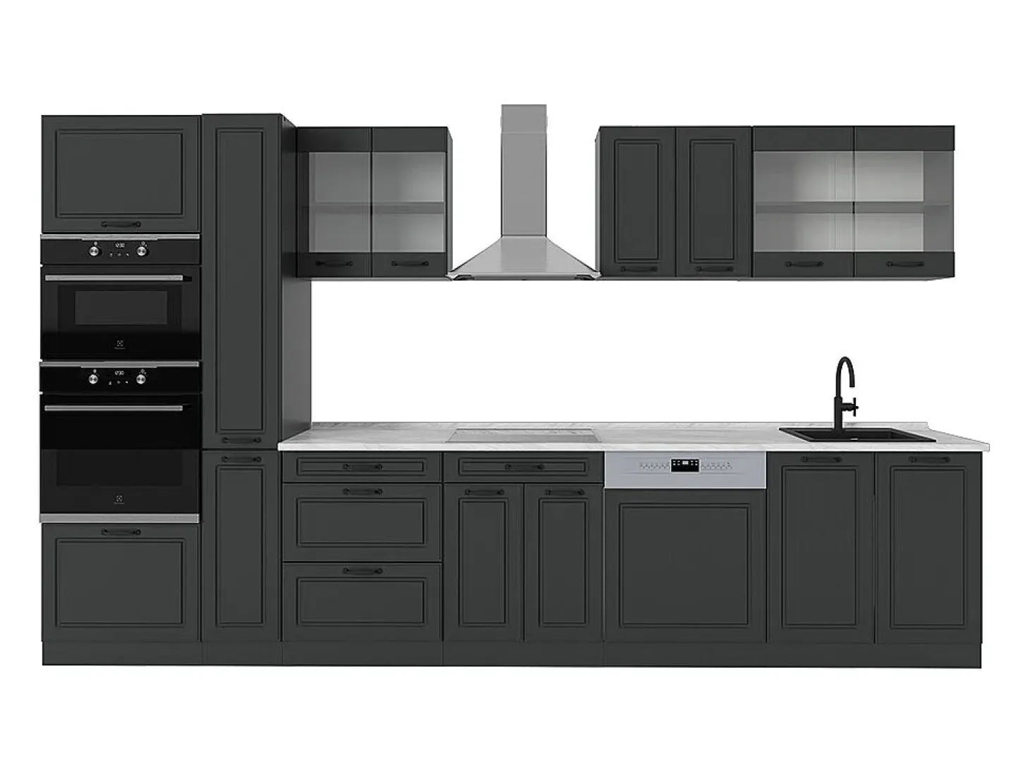 Cocina antracita casa de campo/antracita 350x60x81.6 r-line