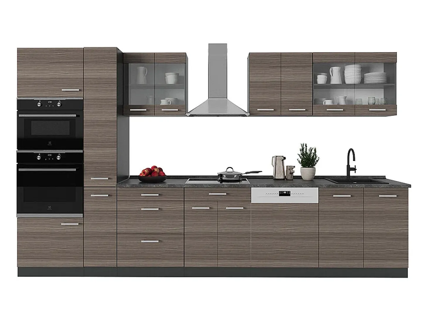 Cocina gris noble/antracita 350x60x81.6 r-line