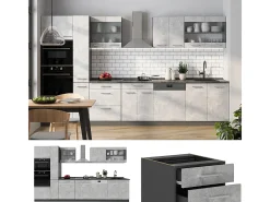 Cocina hormigón/antracita 350x60x81.6 r-line