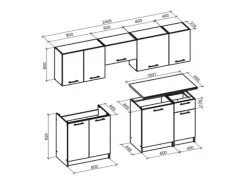 Cocina blanca con encimera de roble RUSTICA