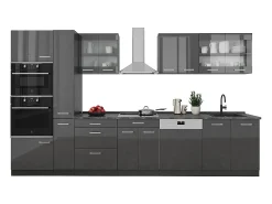 Cocina completa antracita brillo intenso/antracita 350x60x81.6 r-line