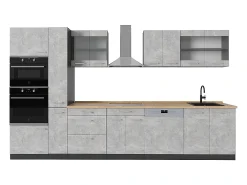 Cocina completa hormigón/antracita 350x60x81.6 r-line