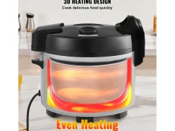 Cocina de Arroz Comercial SucceBuy, 13 L 60 Tazas Antiadherente 12H Caliente para Restaurante
