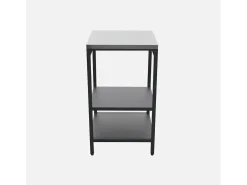 Cocina de exterior de acero con 2 estantes, 49cm negro