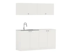Cocina Equipada haaus Alegra, Blanco, L 160 cm