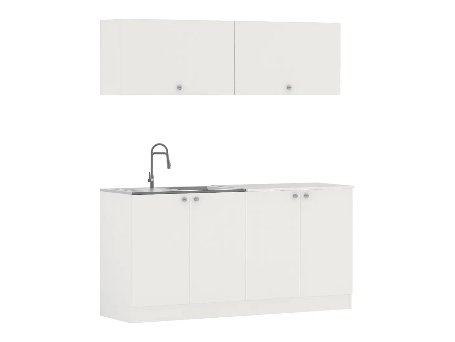 Cocina Equipada haaus Alegra, Blanco, L 160 cm