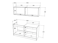 Cocina Equipada haaus Alegra, Blanco, L 160 cm