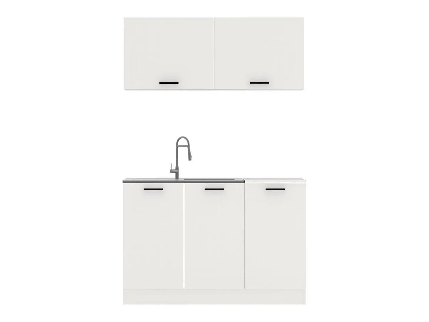Cocina Equipada haaus Taco, Blanco, L 120 cm