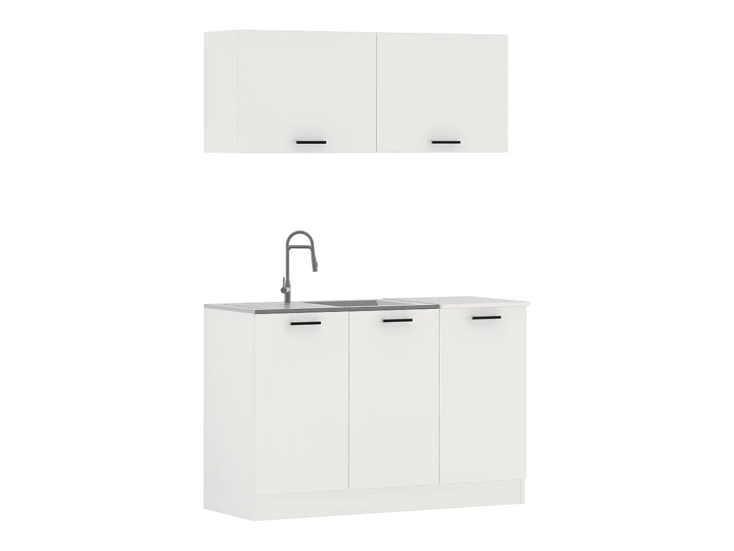 Cocina Equipada haaus Taco, Blanco, L 120 cm