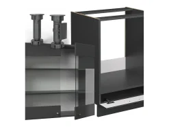 Cocina esquinera antracita-oro landhaus 287x60x81.6 fame-line
