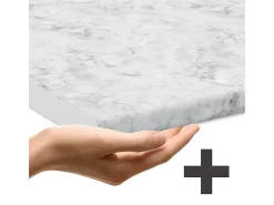 Cocina esquinera blanco alto brillo/blanco 190x60x81.6 rick