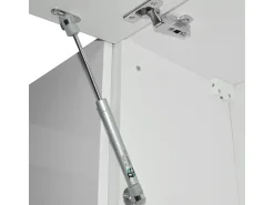 Cocina esquinera blanco alto brillo/blanco 190x60x81.6 rick