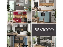 Cocina esquinera oro power roble/antracita 247x60x81.6 r-line