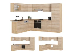 Cocina esquinera roble sonoma/goldkraft 287x46x81.6 r-line