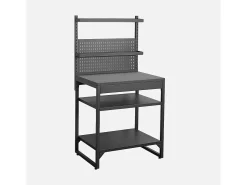 Cocina exterior 6 módulos acero inoxidable negro
