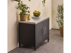 Cocina exterior de acero, 80cm negro