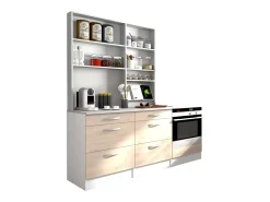 Cocina Modular Eko 4 Muebles Roble Jackson y Blanco 180 cm