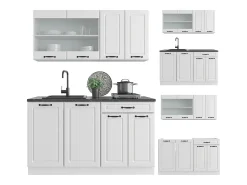 Cocina para solteros casa de campo blanca/blanca 140x60x81.6 r-line
