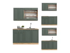 Cocina para solteros green-gold country/gold power roble 140x46x81.6 fame-line