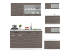 Cocina para solteros gris noble 140x60x81.6 r-line