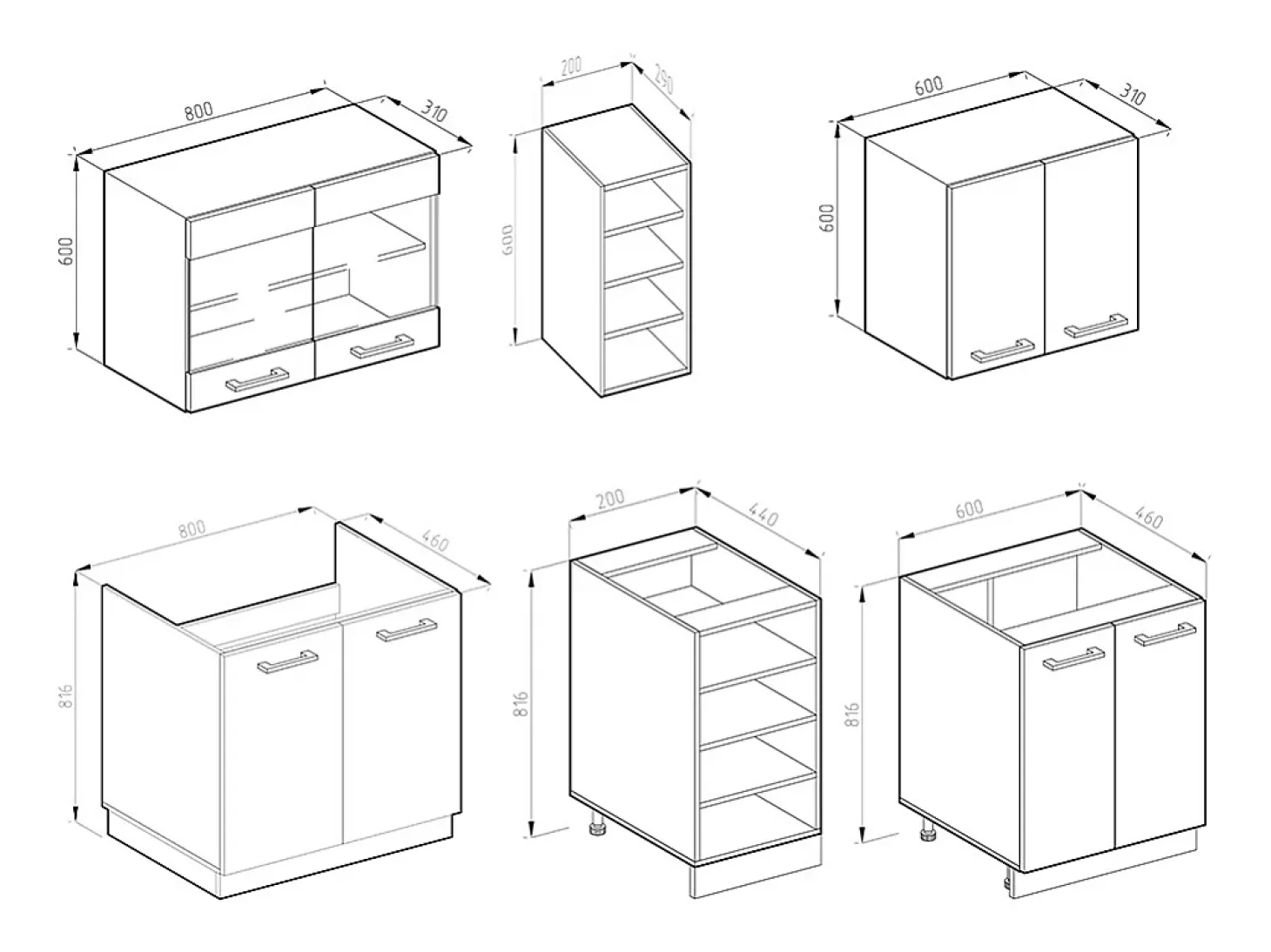 Cocina para solteros precioso gris/blanco 160x60x81.6 r-line