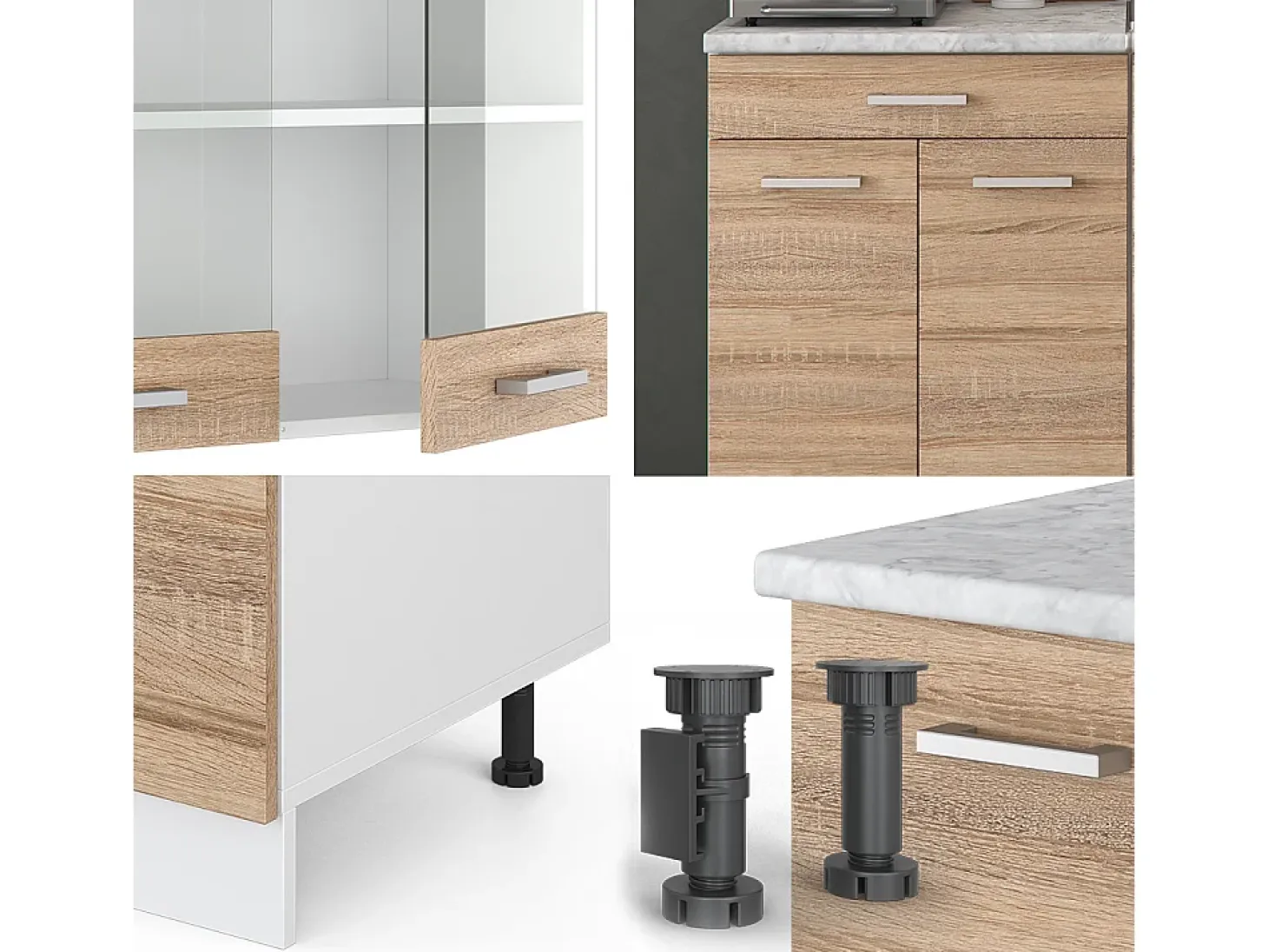Cocina para solteros sonoma 140x60x81.6 r-line