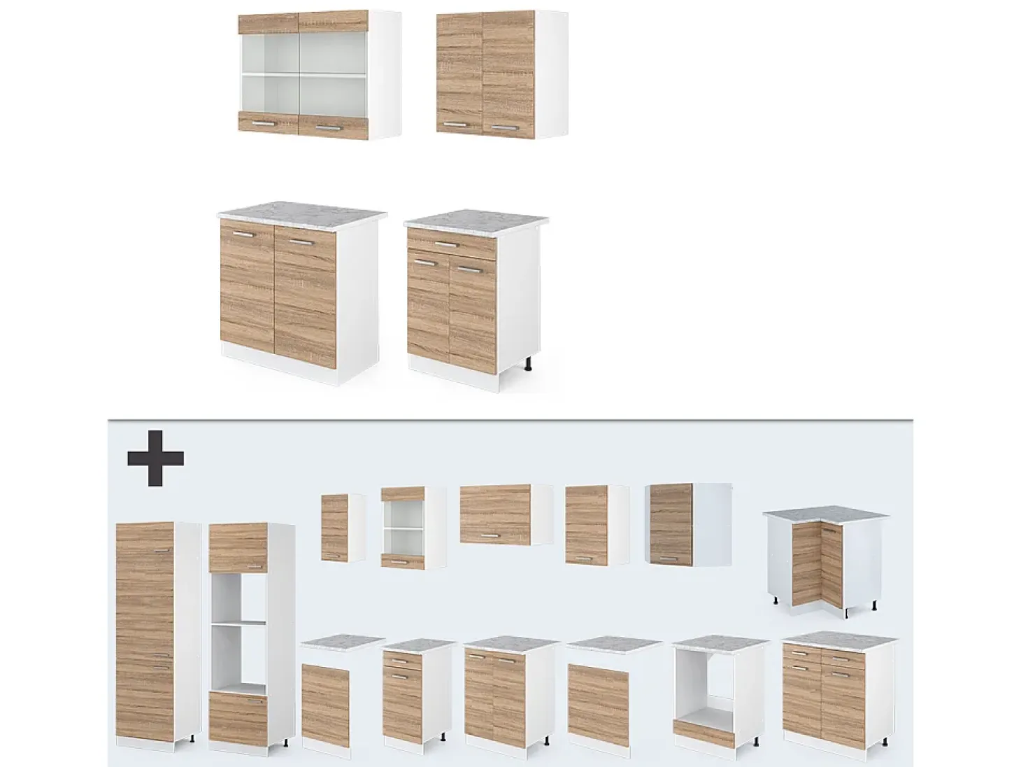 Cocina para solteros sonoma 140x60x81.6 r-line