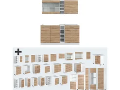 Cocina para solteros sonoma/blanco 160x46x81.6 r-line
