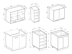 Cocina versátil blanco brillo/antracita 160x60x81.6 r-line