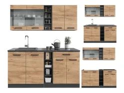 Cocina versátil oro power roble/antracita 160x60x81.6 r-line