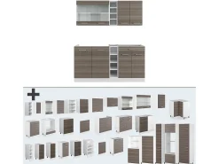 Cocina versátil precioso gris/blanco 160x60x81.6 r-line