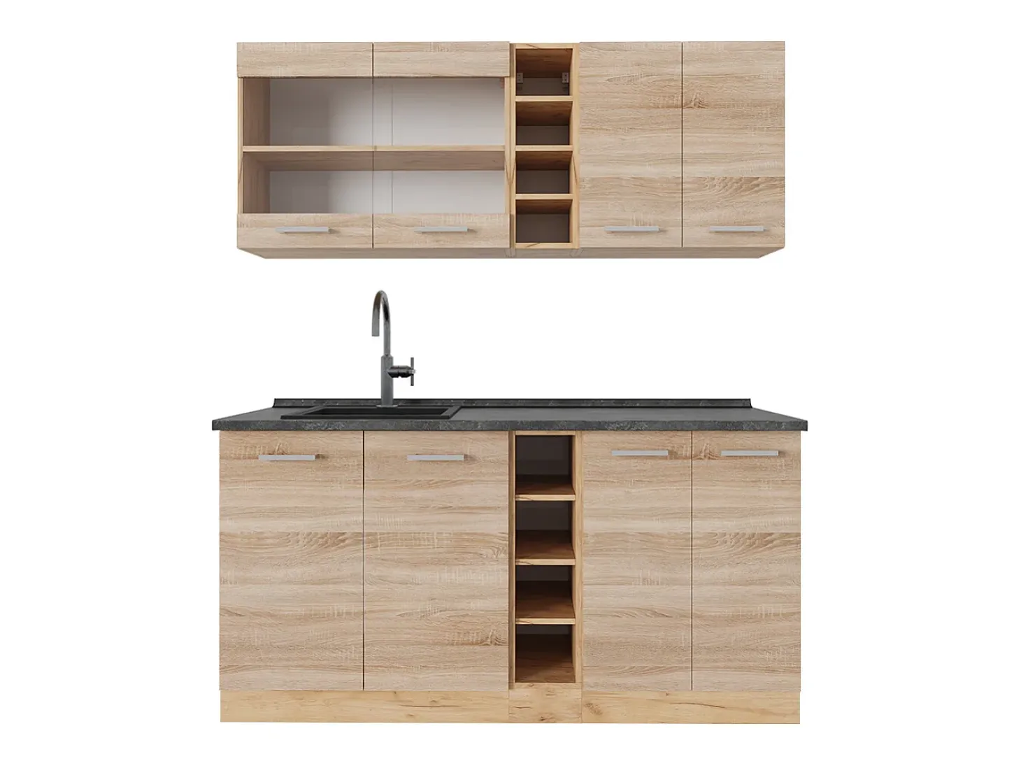 Cocina versátil roble sonoma/goldkraft 160x60x81.6 r-line