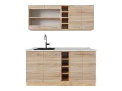 Cocina versátil roble sonoma/goldkraft 160x60x81.6 r-line