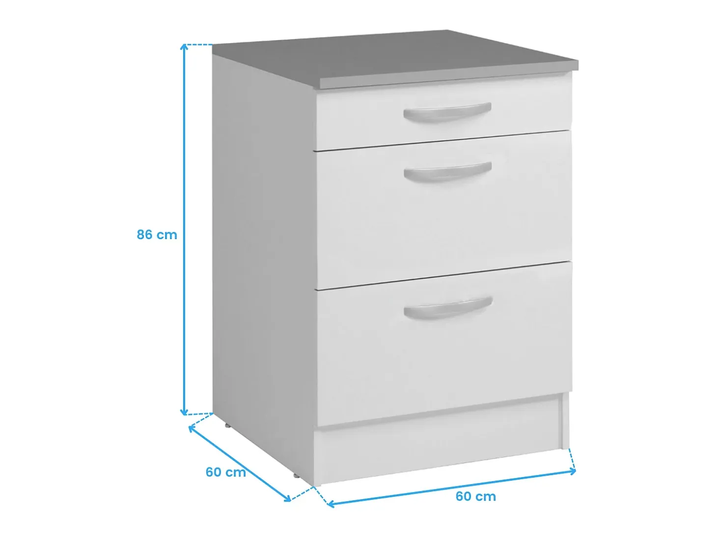 Cocinas Completas Blanco Mate, 6 Muebles 240 cm, Módulos Individuales