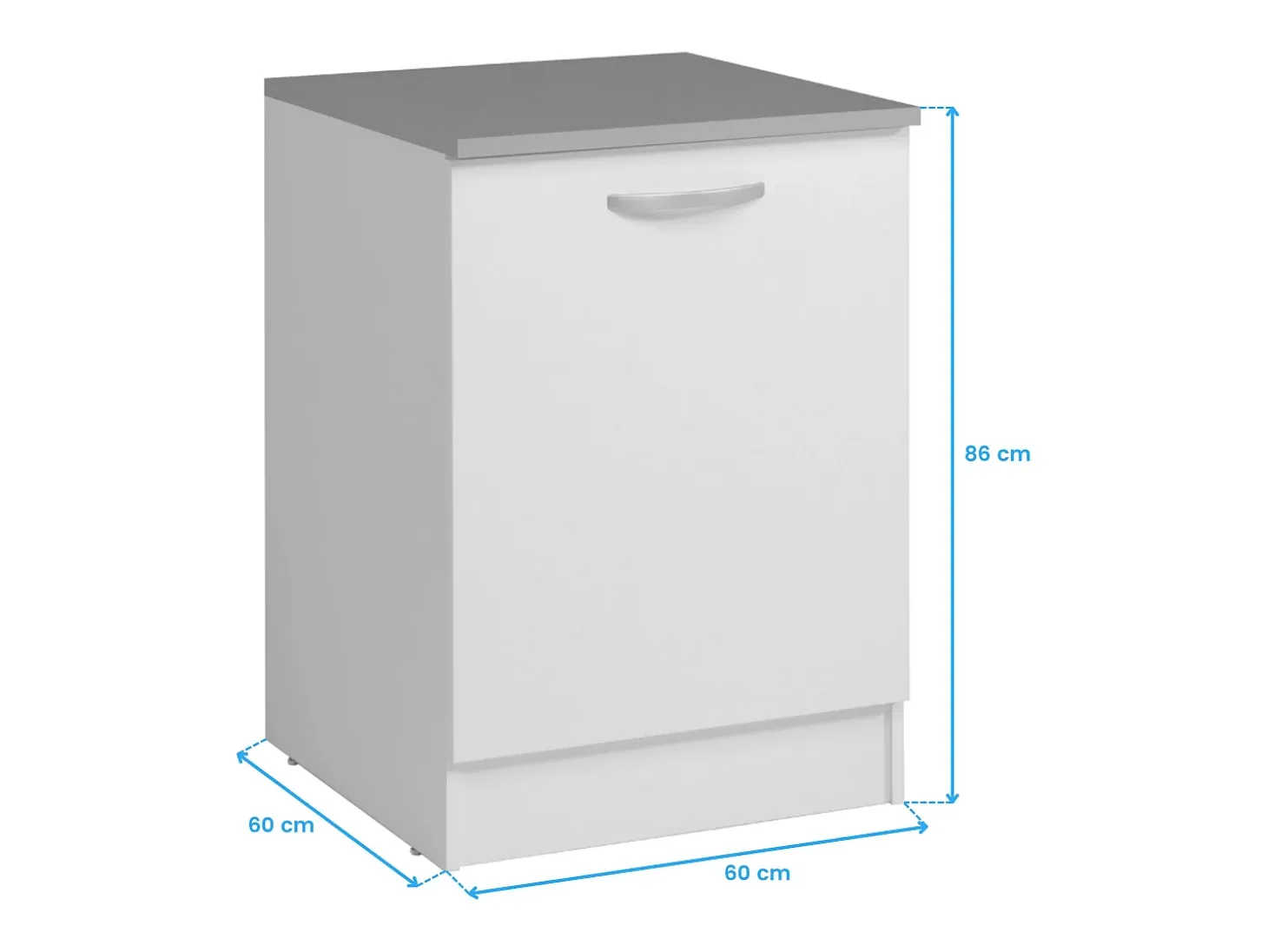 Cocinas Completas Blanco Mate, 6 Muebles 240 cm, Módulos Individuales