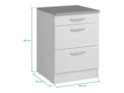 Cocinas Completas Blanco Mate, 5 Muebles 180 cm, Módulos Individuales