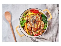 Cocotte de Hierro Esmaltado 24 cm 4,6 L COSY & TRENDY FONTESTIC Ámbar Todos los Fuegos y Horno