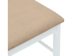 Cojines para sillas de comedor, 2 unidades, madera maciza blanca, caucho