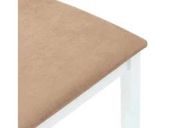 Cojines para sillas de comedor, 2 unidades, madera maciza blanca, caucho