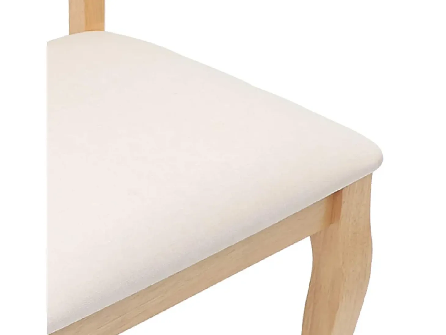 Cojines para sillas de comedor, 2 unidades, madera maciza natural, caucho